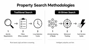 Traditional property search vs AI Driven Property Search